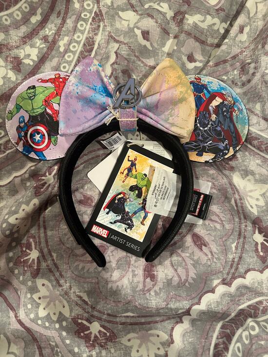 Disney Accessories - NWT Disney Park Marvel Avengers Artist Series Sara Pichelli w Removable Bow Ears